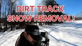 SNOW REMOVAL on a DIRT KART TRACK!! #kartlife #racing #gopro360max
