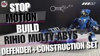 Stop Motion Build, Rihio Multy Abys Defender Construction Set Mm02 V Link Mecha Multy Blue.