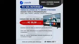 Canais de TV a cabo, via Internet