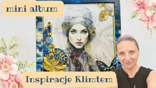 Mini album z kolekcji Inspiracje Klimtem, Zaklinaczki Fotek, prezentacja #scrapbooking #minialbum