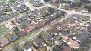 RAW VIDEO: Aerial View Of Garland, Rowlett Tornado Damage