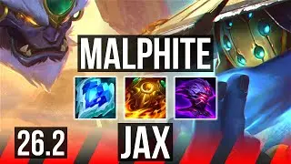 MALPHITE vs JAX (TOP) | Good KDA: 12/1/5 | KR Diamond | 26.2
