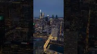 Philly skyline lights up in green   go birds!   😍 #philadelphia #cityhall #dronephotography #hyperla