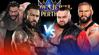 Roman Reigns vs Bronson Reed and Bron Breakker Handicap Match At Crown Jewel Perth in WWE 2k25