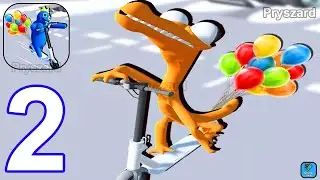 Rainbow Monsters: Scooter Taxi - Gameplay Walkthrough Part 2 Tutorial Rainbow Friends (iOS,Android)