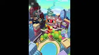 Playing talking tom hero dash
