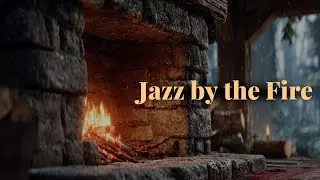 Cozy Fireplace Jazz | Crackling Fire Sounds for Sleep / Study