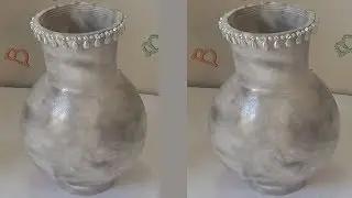 VASO FEITO COM BEXIGA E POTE DE PLÁSTICO.