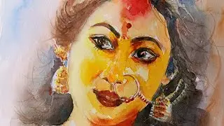 Tech With Art  is live watercolor drawing girl