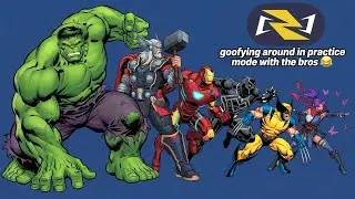 Marvel Rivals goofying around with my bros practice mode
