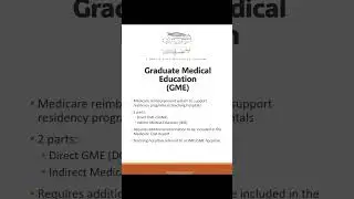 Graduate Medical Education (GME) - Medicare Cost Report Acronyms and Definitions