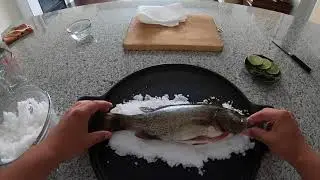 SMALLMOUTH BASS BAKED IN SALT/Catch-and-Cook #3 (Salt Crusted Fish Recipe)