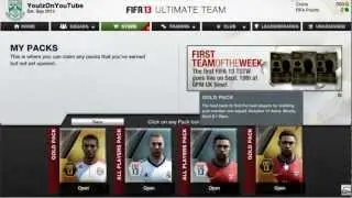 FIFA 13 Ultimate Team Web App FIRST PACKS!!