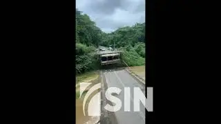 Colapsa puente que comunica Yamas&aacute; con el distrito municipal de Don Juan en Monte Plata