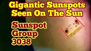 Gigantic Sunspots Seen On The Sun/ Sunspot Group 3038 Is 150,000km long!