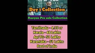 Raayan pre sale Collection | Raayan box office collection | Dhanush