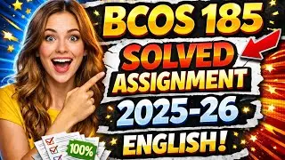 BCOS 185 EM Solved Assignment 2025-26 | Entrepreneurship | IGNOU Solved Assignment PDF