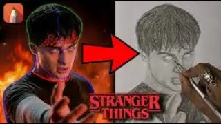 Noah Schnapp as Will Byers ✏️ Stranger Things Season 5 🔥 Realistic Pencil Sketch..Risingartist