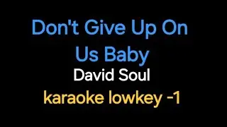 Don't Give Up On Us Baby - David Soul (karaoke lower key -1)