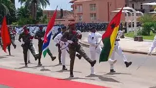 Chegada do Presidente da República da Gâmbia, Adama Barrow, no Palácio da República.