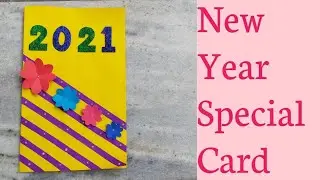 Happy New Year Card 2021 || How To Make Handmade New Year Card || CRAZE FOR CRAFT