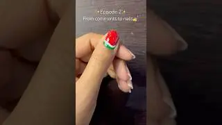 2 Easy Watermelon Nail Art Designs 🍉#nailart #watermelon #diy #nails #ytshorts #shorts