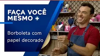 Borboleta com papel decorado por Rogerinho