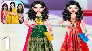 Indian Wedding Artist : Makeup Dressup Girls Game - Gameplay Walkthrough Part 1 (Android & iOS)