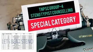 TNPSC GROUP 4 STENO TYPIST COUNSELLING