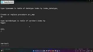 Oracle PLSQL Collection   Index by table and Nested table