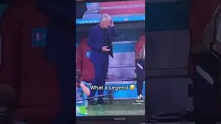 Skydiver falls inside the stadium during France Germany