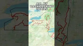 All New York Backpacking Trails Map #Shorts