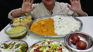 ASMR Indian Food Feast! Papdi Chaat, Ram Ladoo,  Shahi Paneer & Gulab Jamun