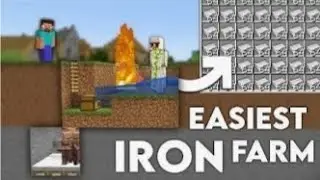 Easiest iron farm you can make in your survival world. #minecraft #gaming 