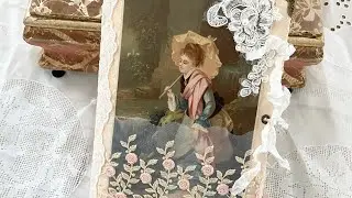 *SOLD* Handmade Vintage Peach Junk journal 1 Flip through ASMR, no talking, paper sounds