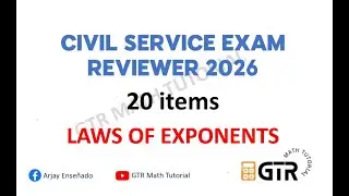 Civil Service Exam Reviewer 2026 - Laws of Exponents