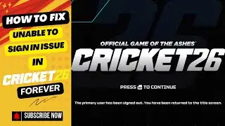 How to Fix Unable to Sign In Issue in Cricket 26  || Easy Fix ✅ ||