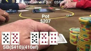 Cracking Aces at Capitol Casino.  Poker vlog 34