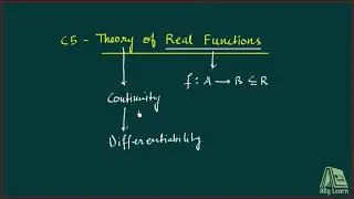 DU | C5 Theory of Real Functions - Introduction to the syllabus