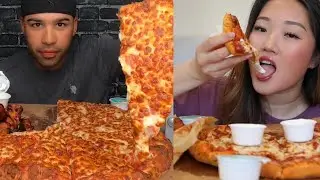 (ASMR) DOMINO'S PIZZA & WINGS | STEVEN SUSHI'S FAVOURITE MEAL ft. DamBee Eats