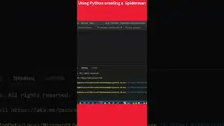 Using Python coding creting a Spiderman