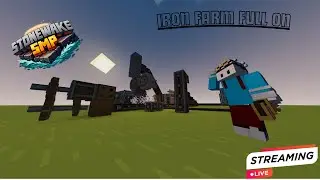 Chill Stream making Iron Farm using Create mod in Minecraft