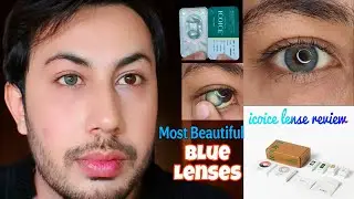 Perfect Blue Leases For Dark Brown Eyes | Icoice Ice Galaxy Blue Lenses Review