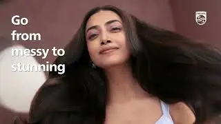 Messy to stunning in 5 mins* | Philips Hair Straightening Brush