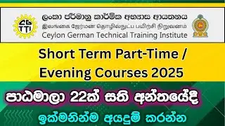 German Tech Parttime Courses 2025 I German Tech in Sri Lanka Sinhala I Weekend Courses