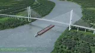 El Puente Bioce&aacute;nico ser&aacute; atirantado y tendr&aacute; 630 metros m&aacute;s laterales en ambos lados