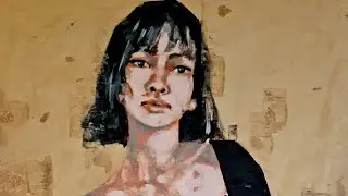 figure in black  9 28 21 Year   2021  Size 90x60cm  Medium   oil on canvas