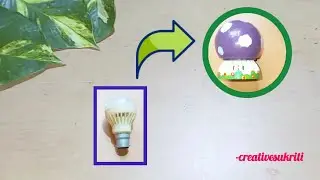 Reuse ♻Old LED Bulb💡#bulbcrafts #diy #art #videos #viralvideo #ledbulb #creativesukriti #shortsfeed 