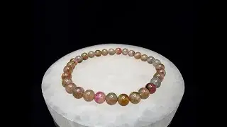 Gelang Batu Candy Watermelon Tourmaline Full Natural Super 6.2mm C1431