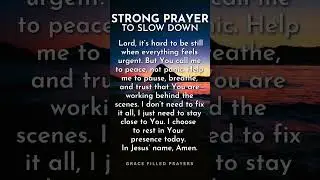 Strong #prayerfortoday #slowdown #jesuslovesyou #christianprayer #godwilltakecareofyou #amen #prayer